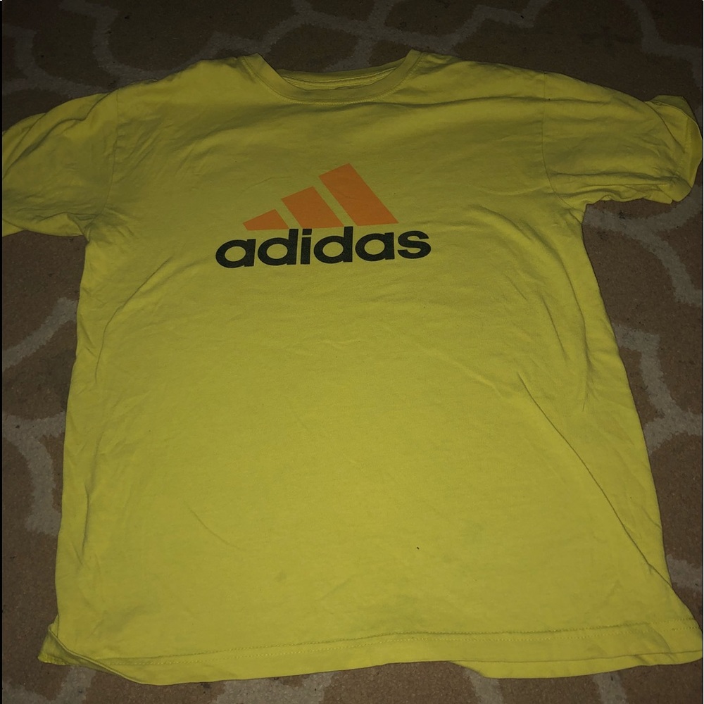 yellow adidas vintage t shirt